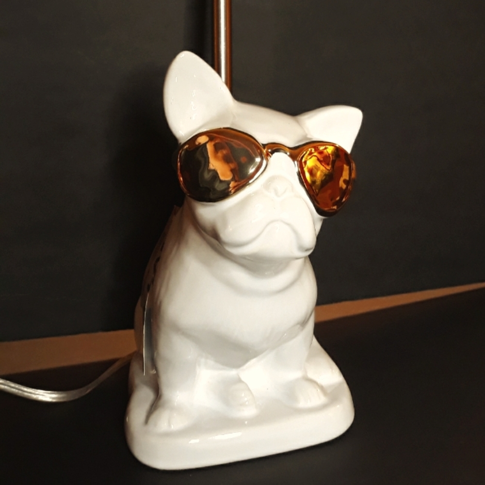 Fabulous French Bulldog ceramic table lamp